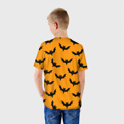 Детская футболка 3D с принтом Happy halloween, вид сзади #2