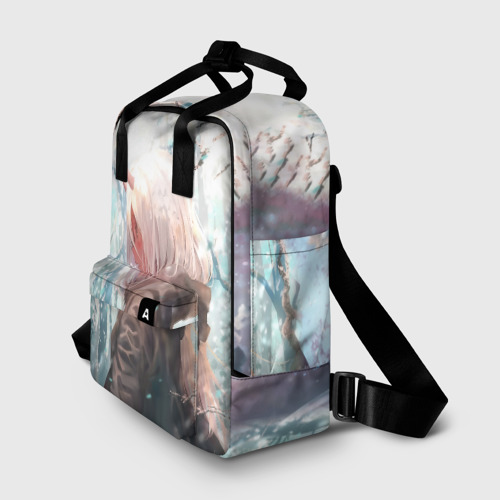 Женский рюкзак 3D с принтом Ноль два лес, фото на моделе #1