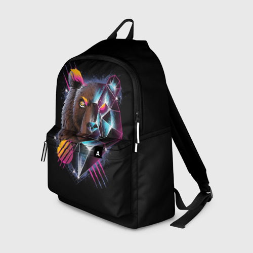 Рюкзак 3D с принтом RETRO CYBER BEAR, вид спереди #2