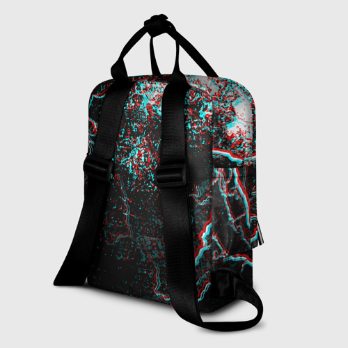 Женский рюкзак 3D с принтом METRO EXODUS GLITCH, вид сзади #1