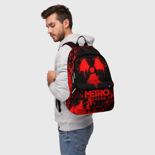 Рюкзак 3D с принтом METRO EXODUS, фото на моделе #1