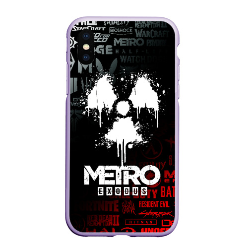 Чехол для iPhone XS Max матовый с принтом METRO EXODUS, вид спереди #2