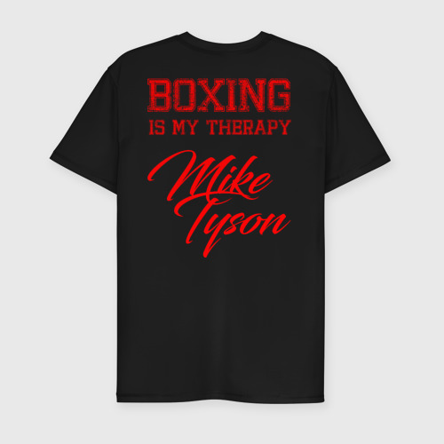 Мужская футболка премиум с принтом Boxing is my therapy, вид сзади #1