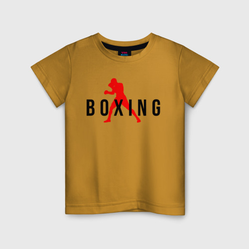 Детская футболка хлопок с принтом Boxing  indastry, вид спереди #2
