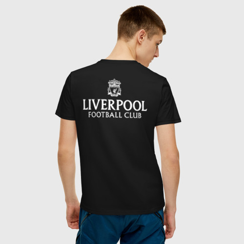 Мужская футболка с принтом Ливерпуль, вид сзади #2