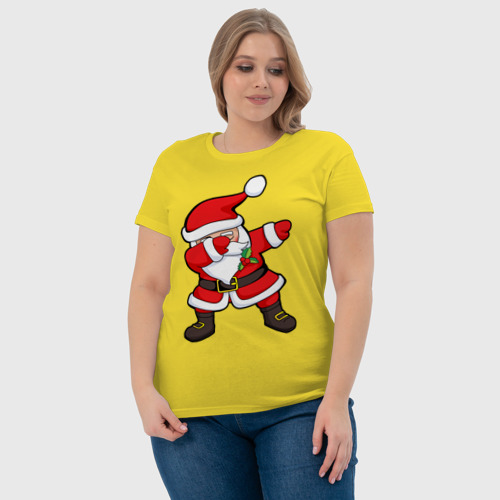 Женская футболка хлопок с принтом Santa dab, фото #4