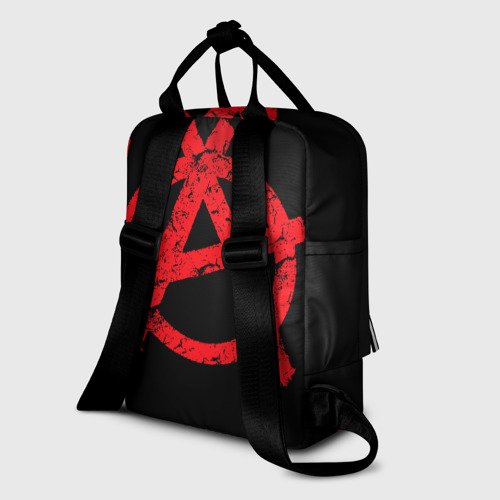 Женский рюкзак 3D с принтом ГрОб + Анархия (спина), вид сзади #1