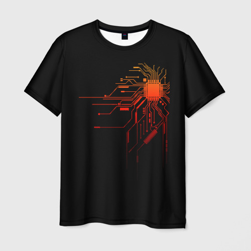 Мужская футболка 3D с принтом Fire IC, вид спереди #2