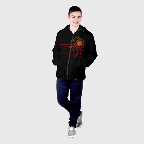 Мужская куртка 3D с принтом Fire IC, фото на моделе #1
