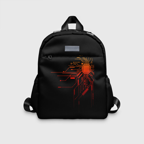 Детский рюкзак 3D с принтом Fire IC, вид спереди #2