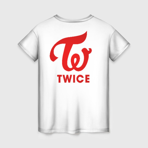 Женская футболка 3D с принтом Twice, вид сзади #1