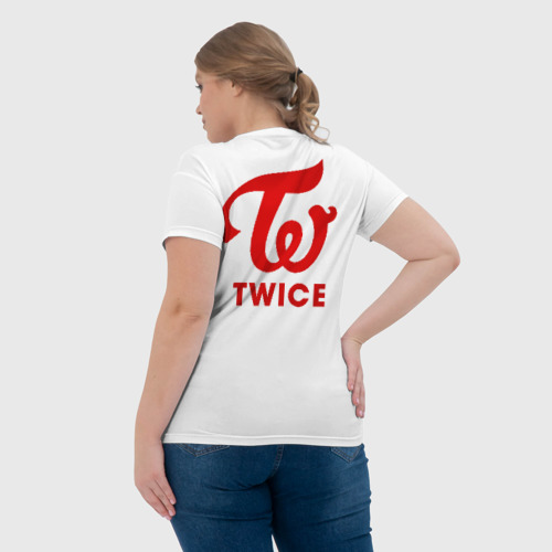 Женская футболка 3D с принтом Twice, вид сзади #2