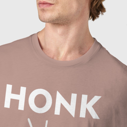 Мужская футболка хлопок с принтом HONK!, фото #4