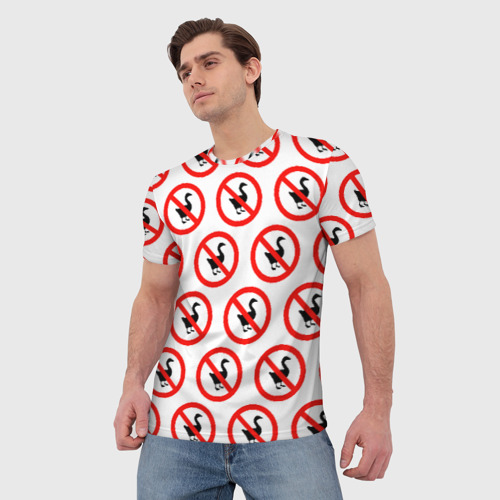 Мужская футболка 3D с принтом НЕТ ГУСЯМ, фото на моделе #1