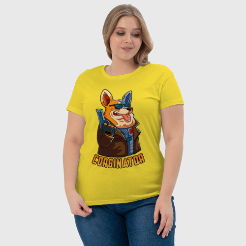 Женская футболка хлопок с принтом Corginator, фото #4