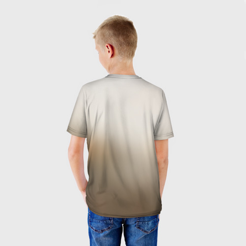 Детская футболка 3D с принтом Танки, вид сзади #2