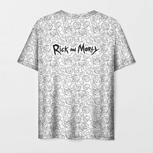 Мужская 3D футболка с принтом Rick and Morty, вид сзади #1