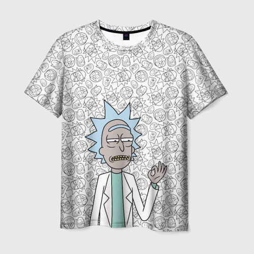 Мужская 3D футболка Rick and Morty