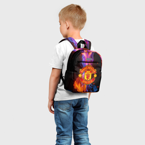 Детский рюкзак 3D с принтом МАНЧЕСТЕР ЮНАЙТЕД | FCMU | MANCHESTER UNITED, фото на моделе #1