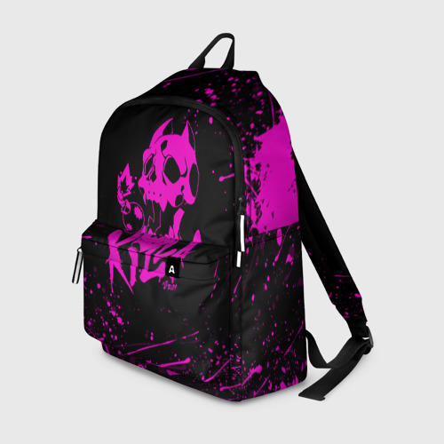 Рюкзак 3D с принтом KILLER QUEEN розовые брызги, вид спереди #2