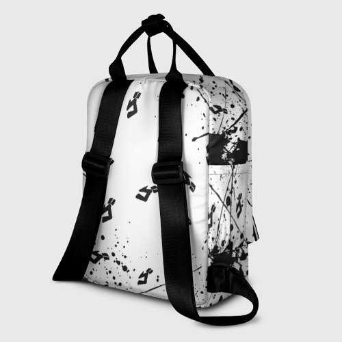 Женский рюкзак 3D с принтом KILLER QUEEN черные брызги, вид сзади #1