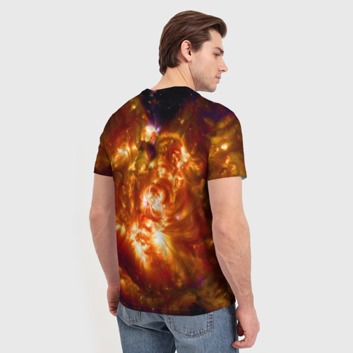 Мужская футболка 3D с принтом Звезда, вид сзади #2