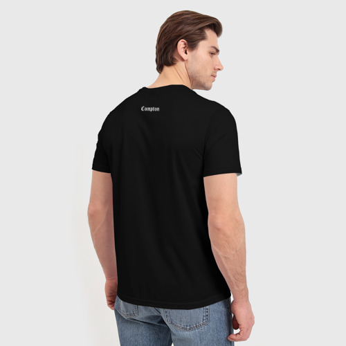 Мужская 3D футболка с принтом Комптон, вид сзади #2