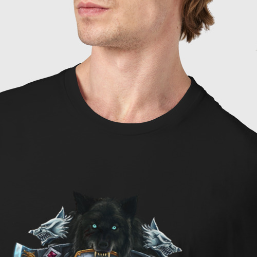 Мужская футболка хлопок с принтом Warhammer 40 000 Space Wolves, фото #4