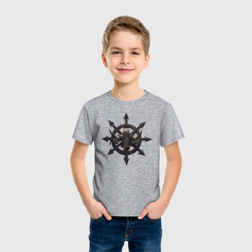 Детская футболка хлопок с принтом Warhammer Chaos, фото на моделе #1