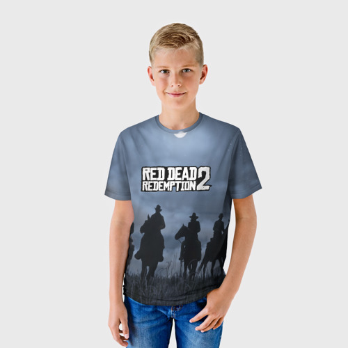 Детская футболка 3D с принтом Red dead Redemption, фото на моделе #1