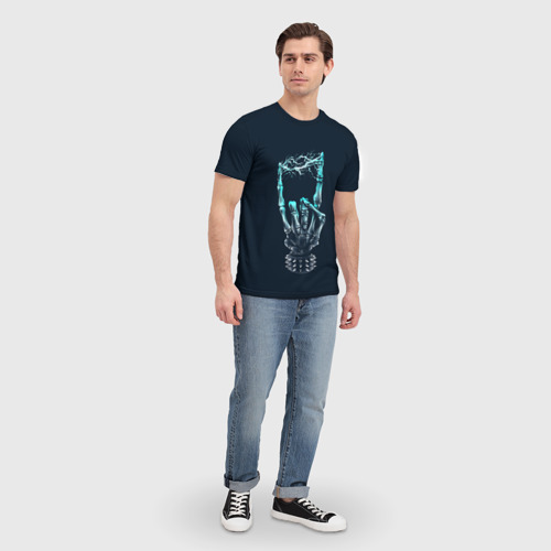 Мужская футболка 3D с принтом Rock, вид сбоку #3