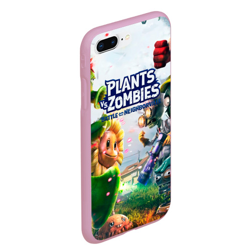 Чехол для iPhone 7Plus/8 Plus матовый с принтом Plants vs Zombies, вид сбоку #3