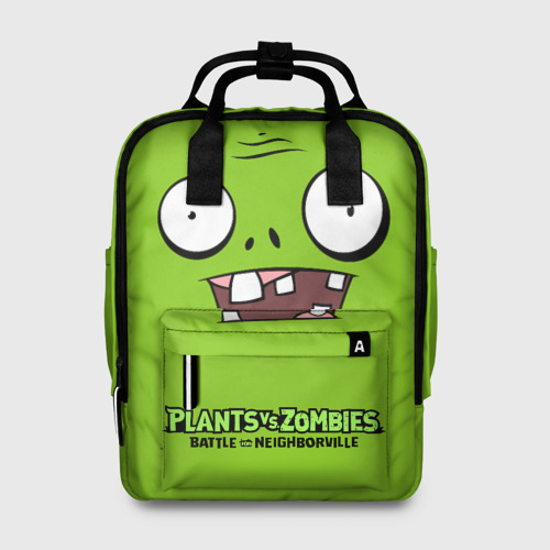 Женский рюкзак 3D с принтом Plants vs Zombies | Зомби, вид спереди #2