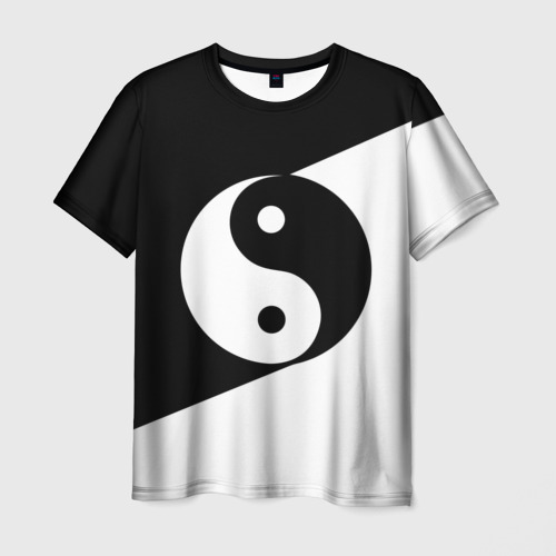 Мужская футболка 3D с принтом Инь - янь #1, вид спереди #2