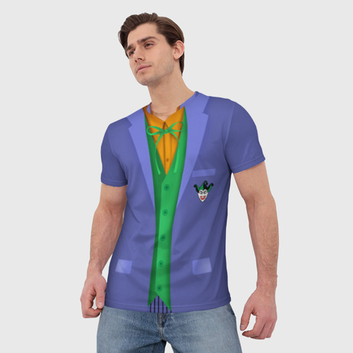 Мужская 3D футболка с принтом Joker, фото на моделе #1