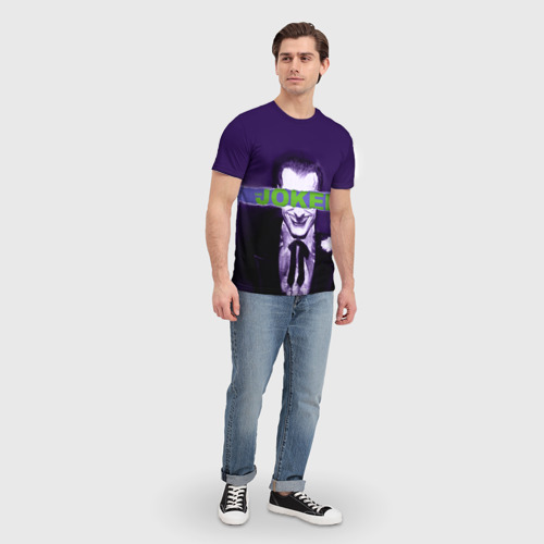 Мужская 3D футболка с принтом Джокер, вид сбоку #3