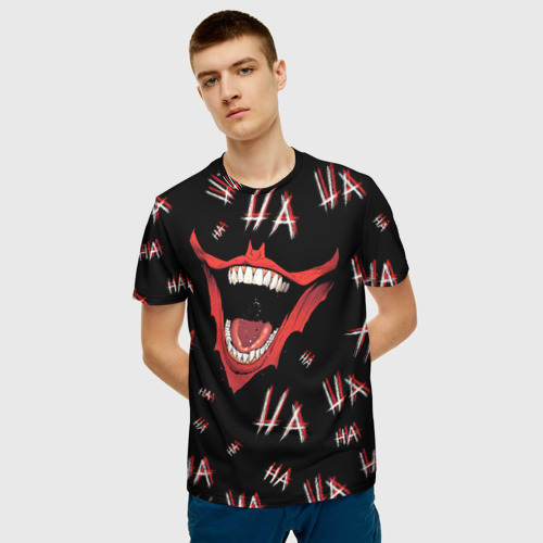 Мужская 3D футболка с принтом Laughter, фото на моделе #1