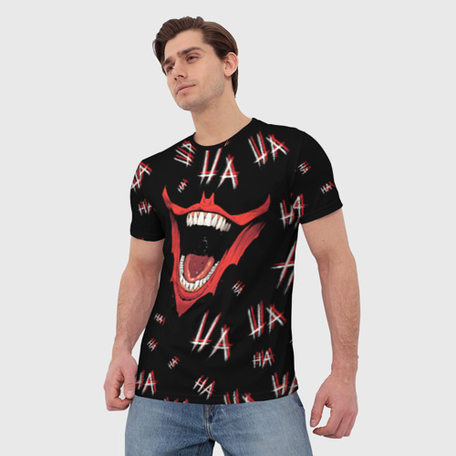 Мужская 3D футболка с принтом Laughter, вид сбоку #3
