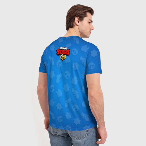 Мужская футболка 3D с принтом BRAWL STARS LEON, вид сзади #2