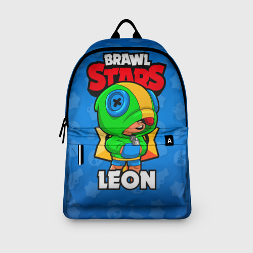 Рюкзак 3D с принтом BRAWL STARS LEON, вид сбоку #3