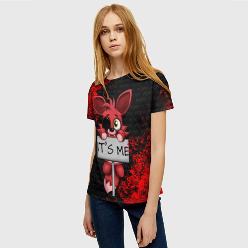 Женская футболка 3D с принтом Five Nights At Freddy\'s, фото на моделе #1