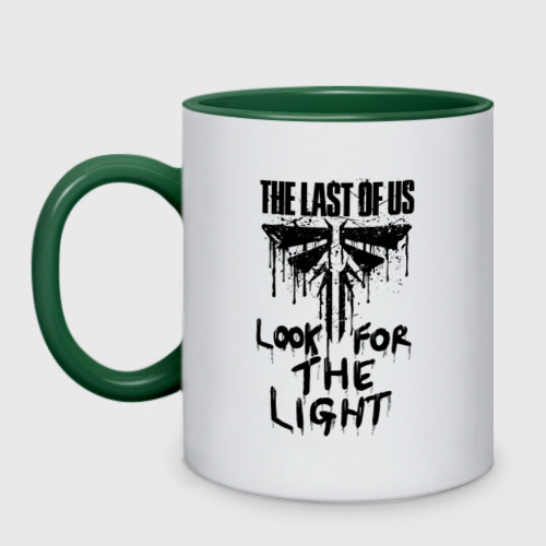 Кружка двухцветная с принтом The Last of Us цикады, вид спереди #2