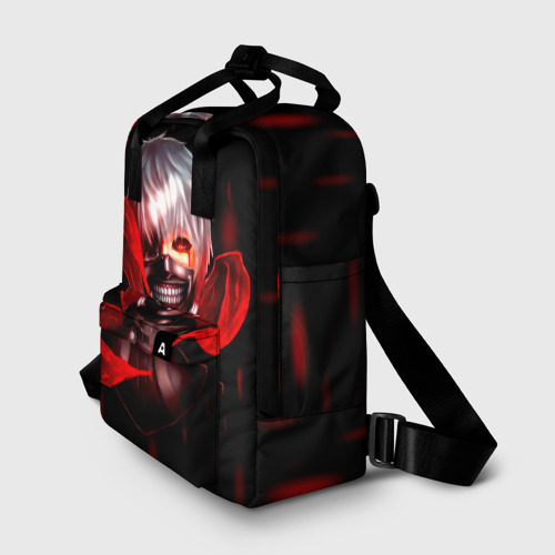 Женский рюкзак 3D с принтом Токийский гуль, фото на моделе #1