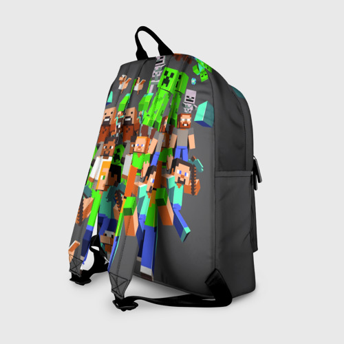 Рюкзак 3D с принтом MINECRAFT ONLINE, вид сзади #1