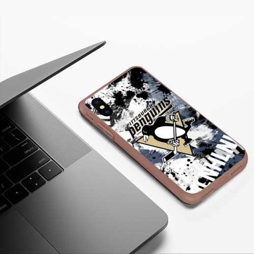 Чехол для iPhone XS Max матовый с принтом Питтсбург Пингвинз, фото #5