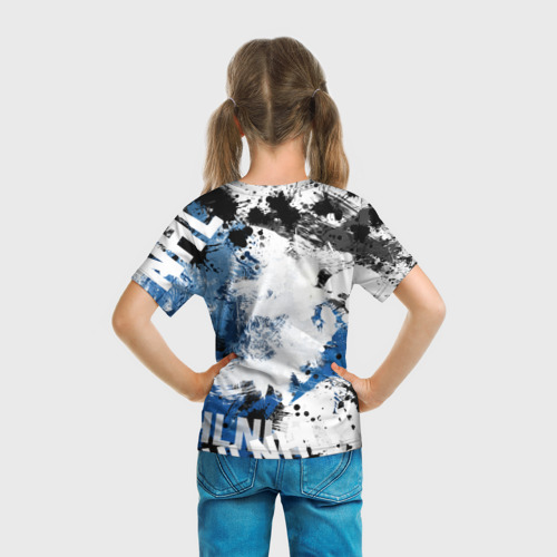 Детская футболка 3D с принтом Тампа-Бэй Лайтнинг, вид сзади #2