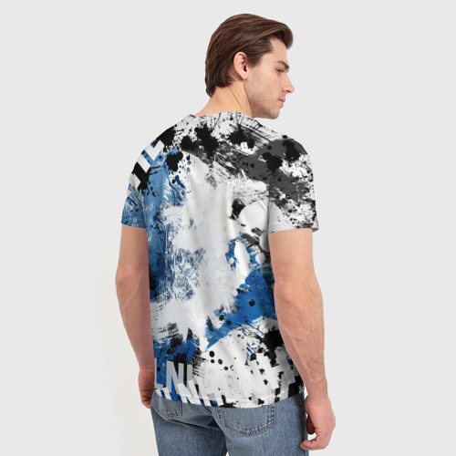 Мужская 3D футболка с принтом Тампа-Бэй Лайтнинг, вид сзади #2