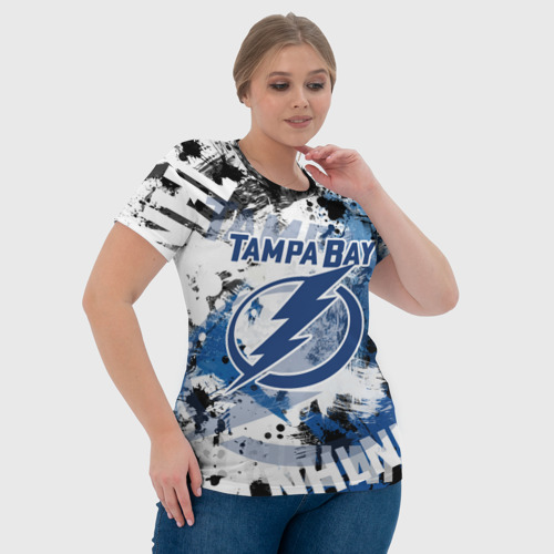 Женская футболка 3D с принтом Тампа-Бэй Лайтнинг, фото #4