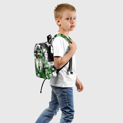 Детский рюкзак 3D с принтом Бостон Селтикс, вид сзади #1