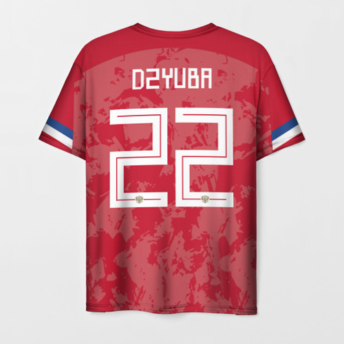 Мужская футболка 3D с принтом Dzyuba home Euro 2020, вид сзади #1